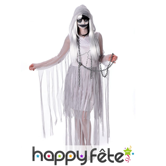 Costume de fantôme en lambeaux pour femme