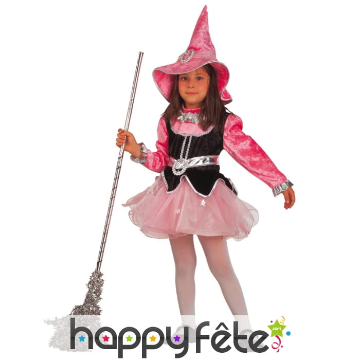 Costume de fée rose en tutu pour fillette