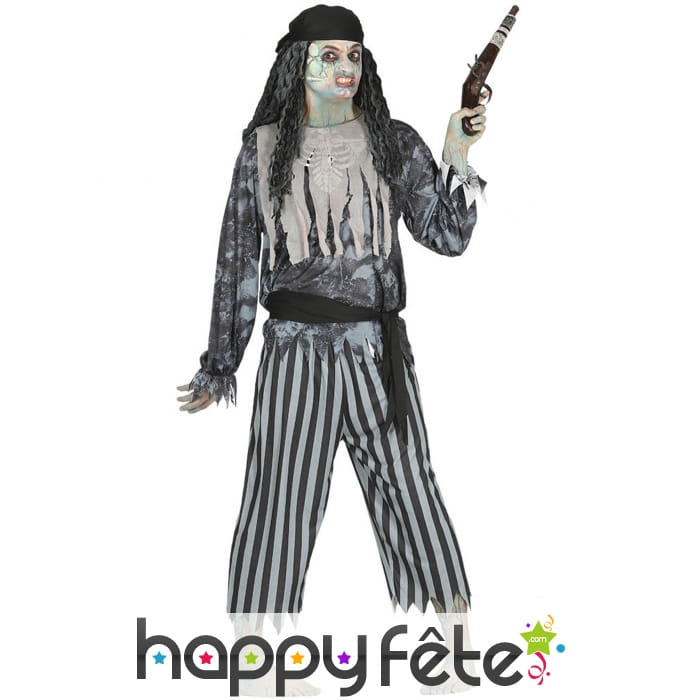 Costume de flibustier fantôme pour homme