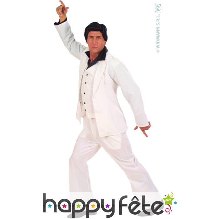 Costume disco fever blanc John Travolta