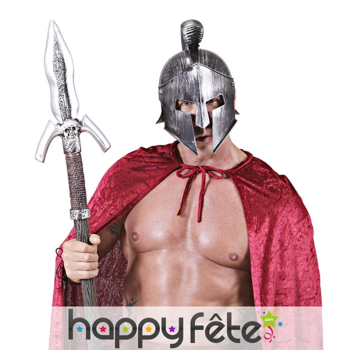 Casque de gladiateur en plastique effet métallique