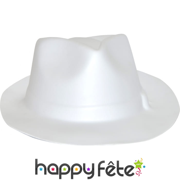 Chapeau de gangster eva blanc