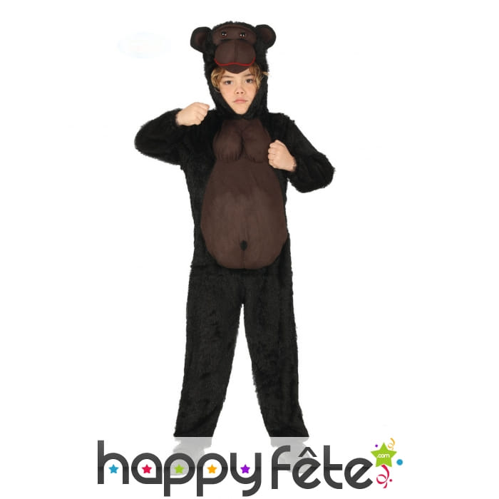 Combinaison de gorille avec capuche pour enfant