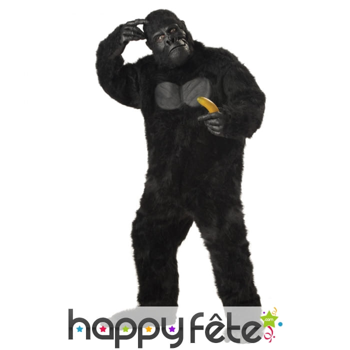 Costume de gorille noire pour adulte