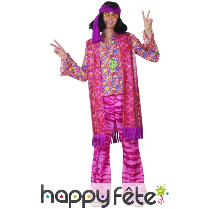 Costume d'Hippie homme violet