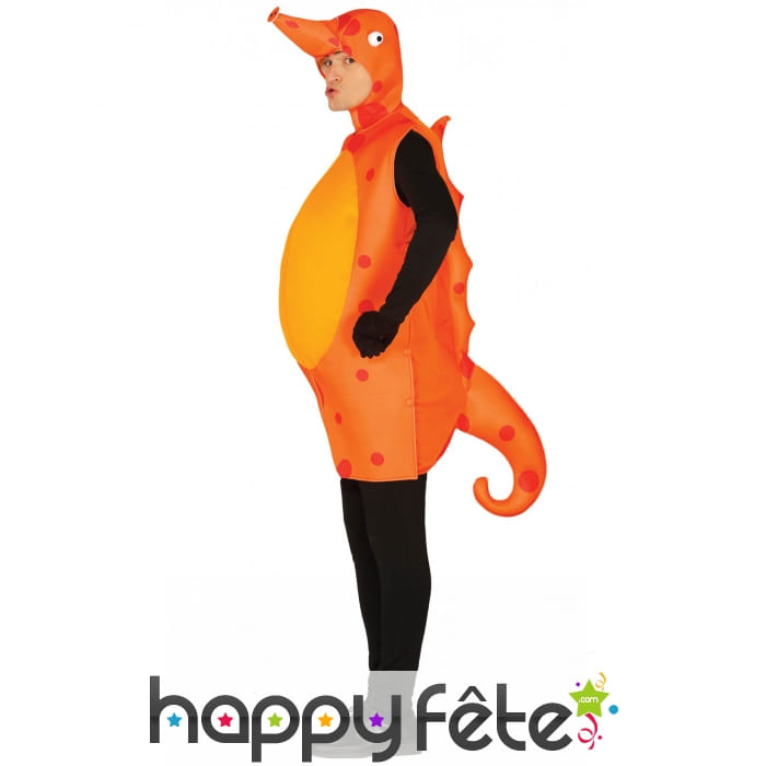 Costume d'hippocampe orange pour adulte