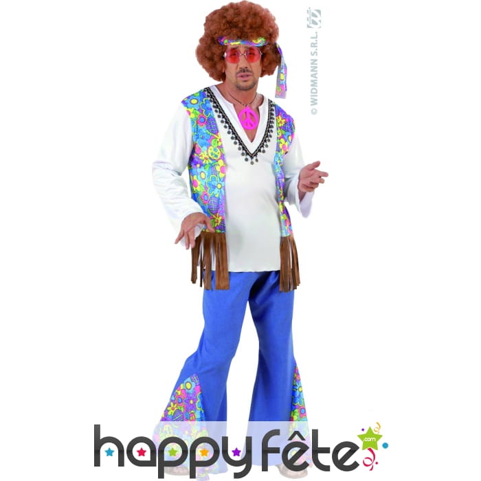 Costume d'homme hippie woodstock