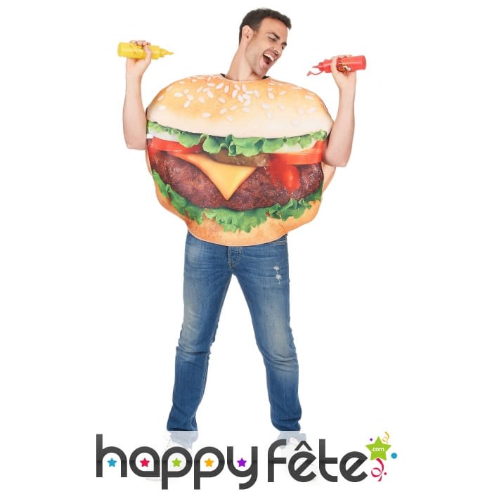 Costume de hamburger pour adulte