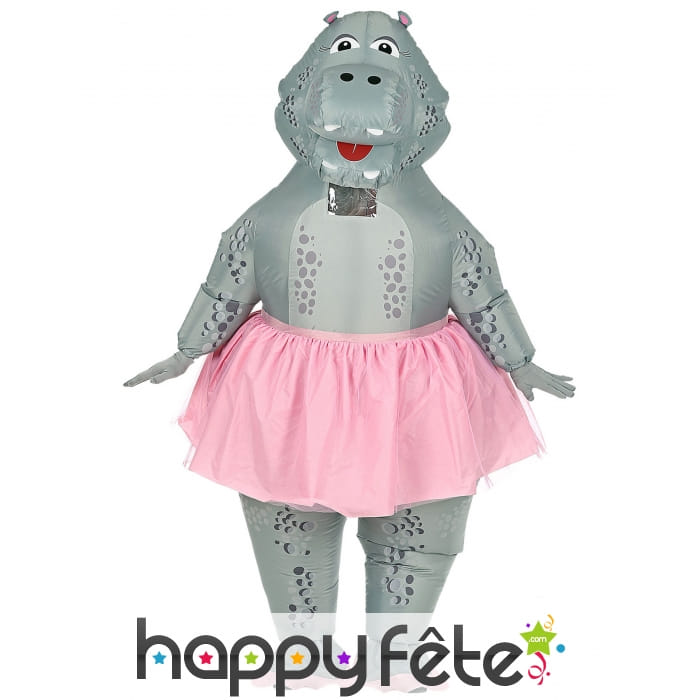 Costume de hippo ballerine gonflable pour adulte