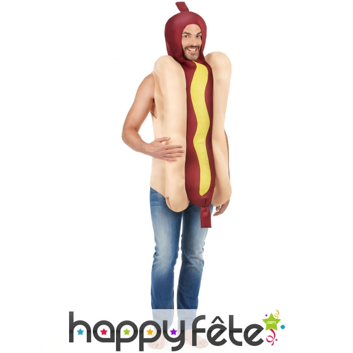 Costume de hot dog saucisse