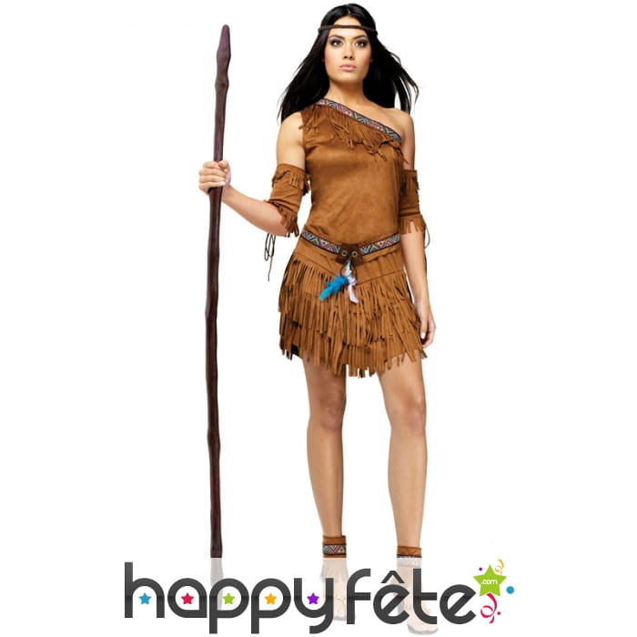 Costume d'indienne marron pour adulte
