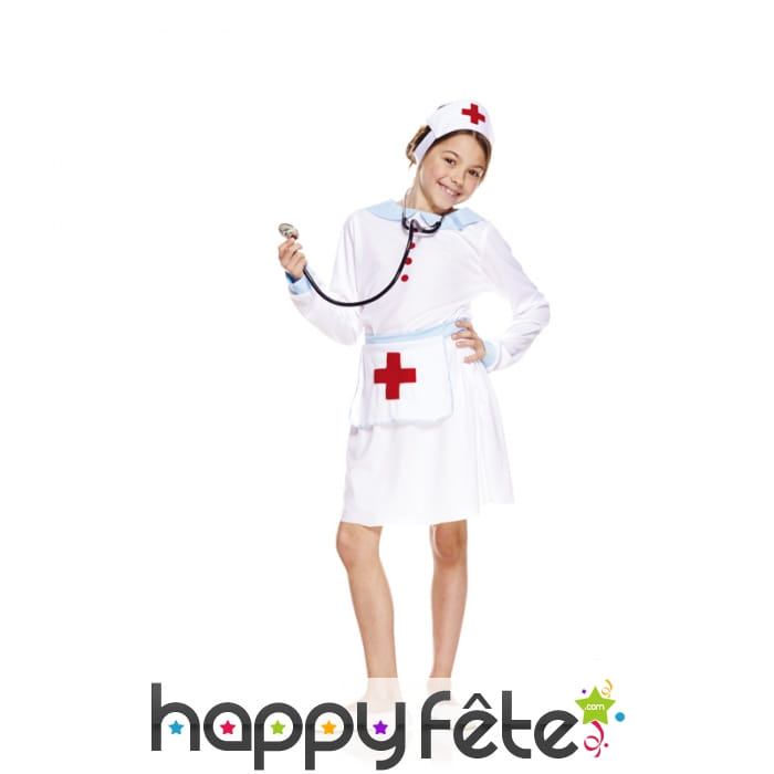 Costume d'infirmière blanc pour enfant