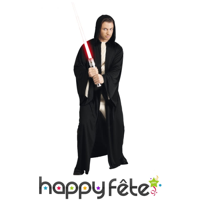 Costume de Jedi noir à capuche
