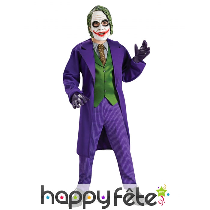 Costume du Joker avec masque pour enfant, luxe