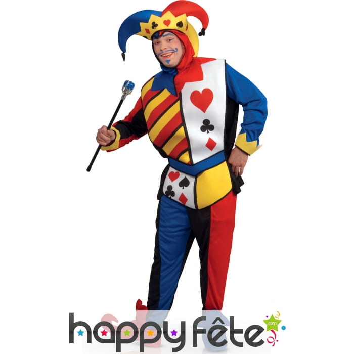 Costume du Joker de jeu de cartes pour adulte