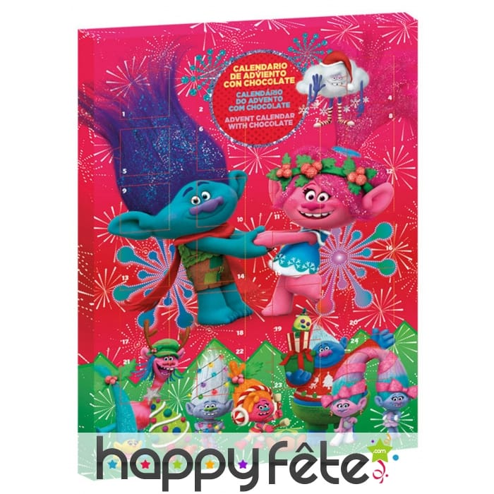 Calendrier de l'avent à l'effigie de Trolls