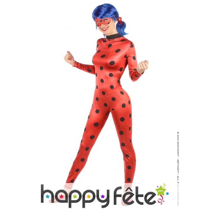 Combinaison de ladybug pour femme avec masque