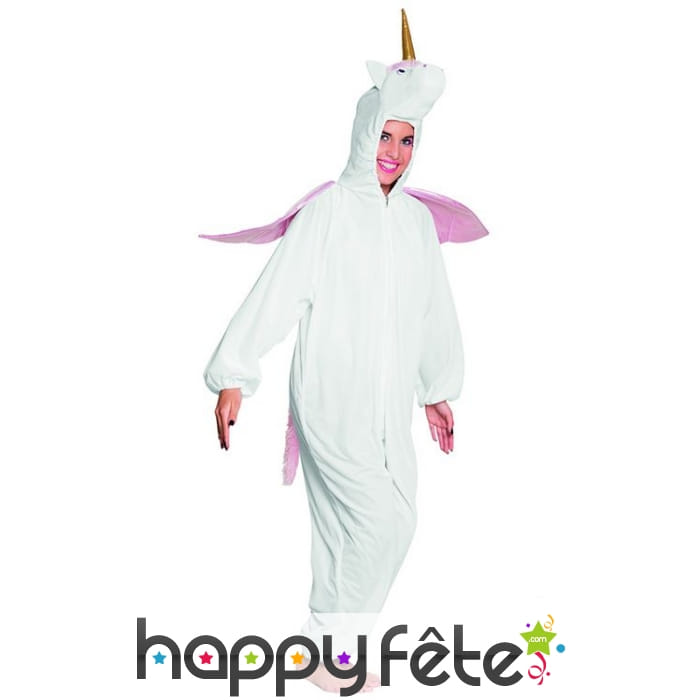 Combinaison de licorne blanche pour ado