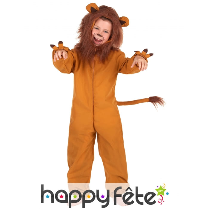 Combinaison de lion roi de la jungle pour enfant