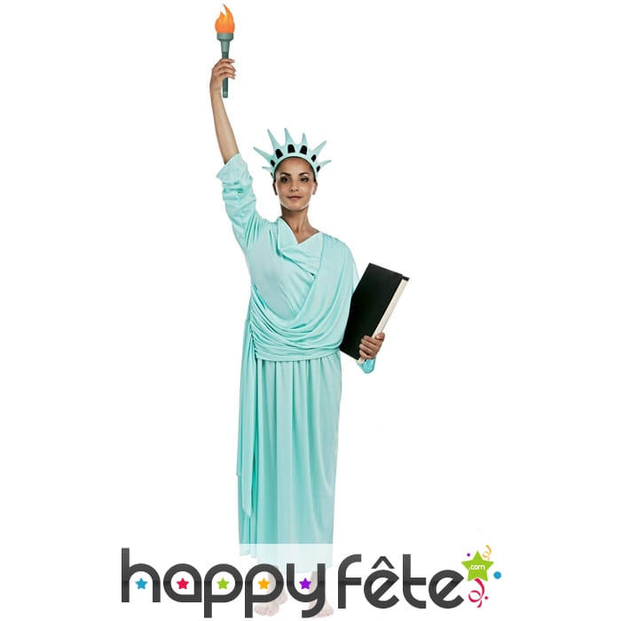 Costume de la statue de la liberté pour adulte