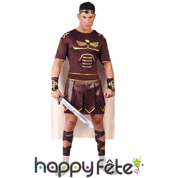 Costume de légionnaire romain marron et or homme
