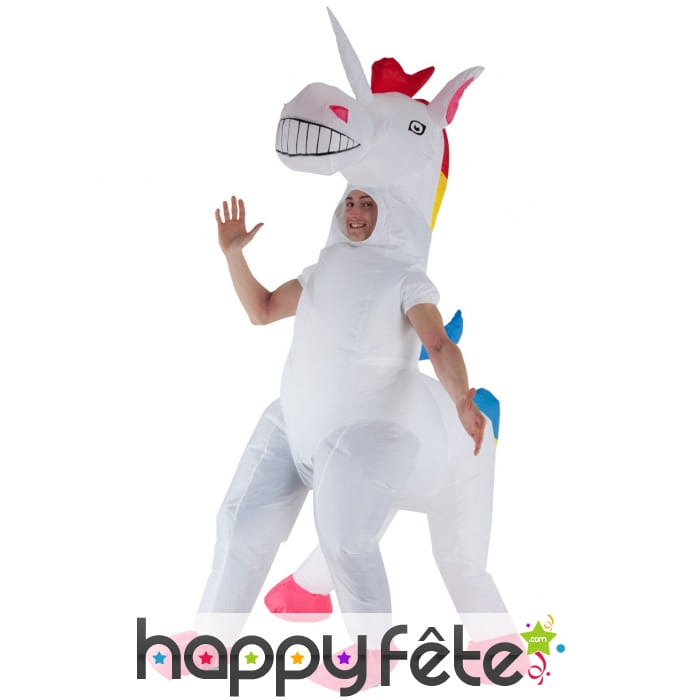 Costume de licorne gonflable géante pour adulte
