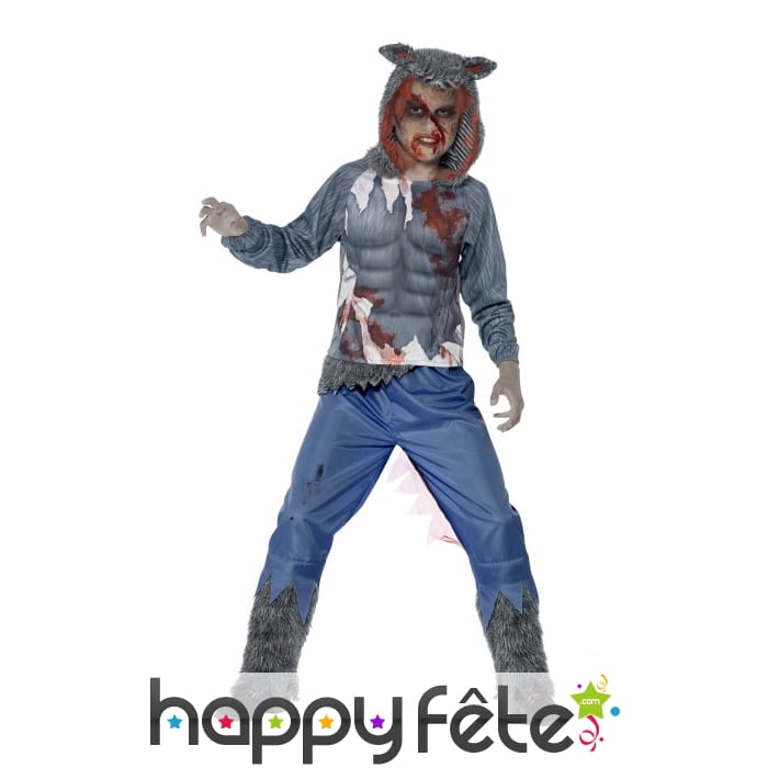 Costume de loup garou zombie pour enfant