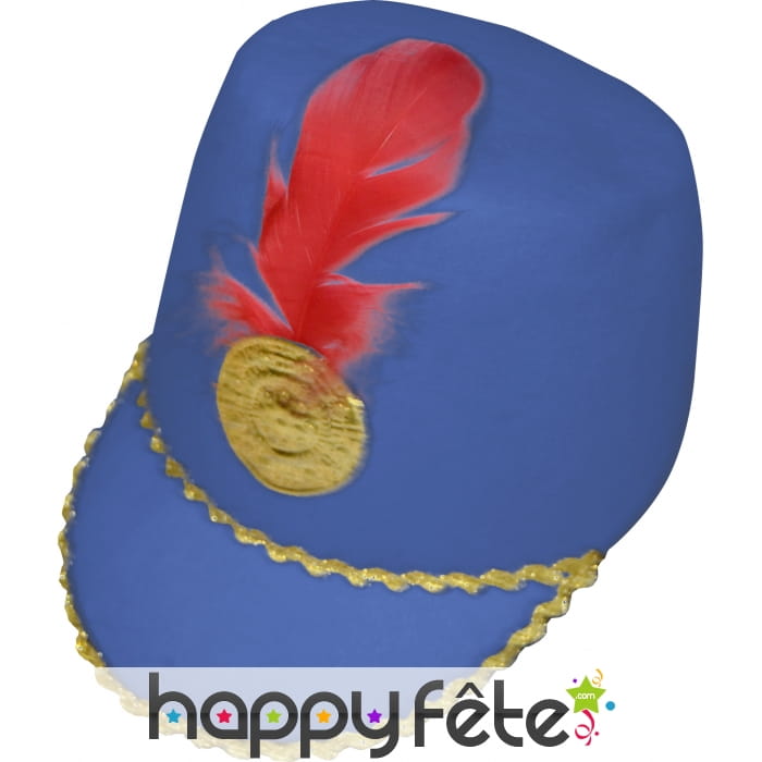 Chapeau de majorette bleu