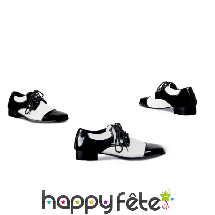 Chaussures de mafieux noires et blanches