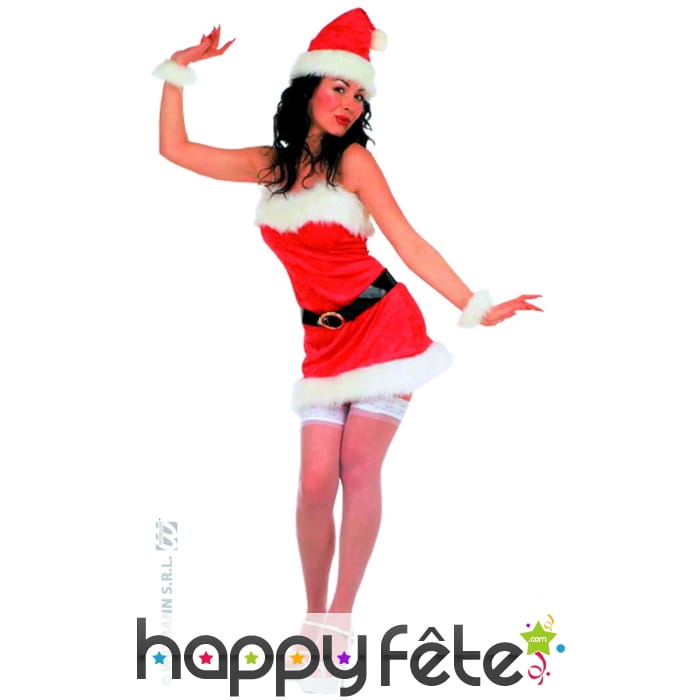 Costume de mère Noël sexy en velours taille m