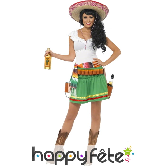 Costume de mexicaine tequila shooter