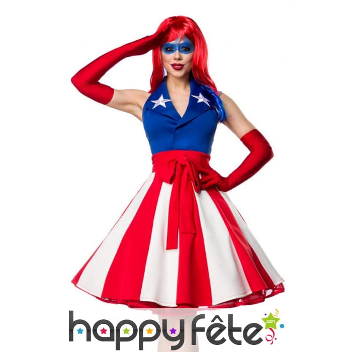 Costume de miss america pour femme