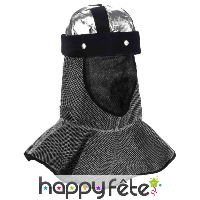 Cotte de mailles et casque de chevalier adulte