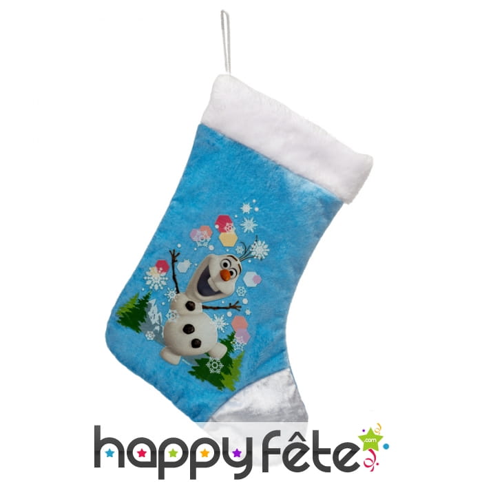 Chaussette de Noël Olaf, reine des neiges