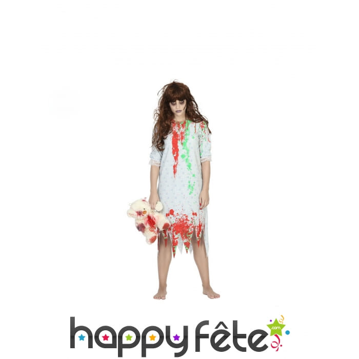 Chemise de nuit ensanglantée pour adulte