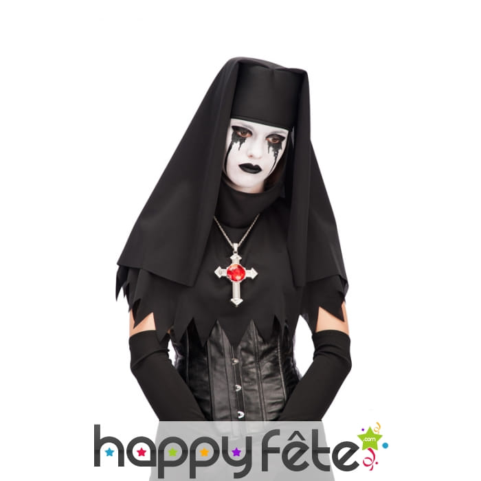 Coiffe de nonne noir intégral