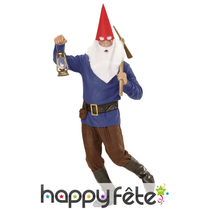Costume de nain bleu pour homme