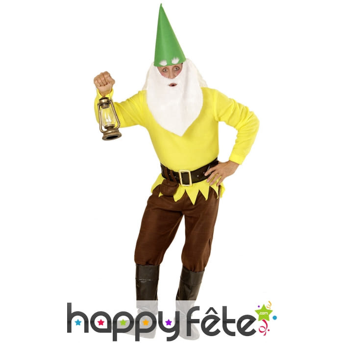Costume de nain jaune pour homme