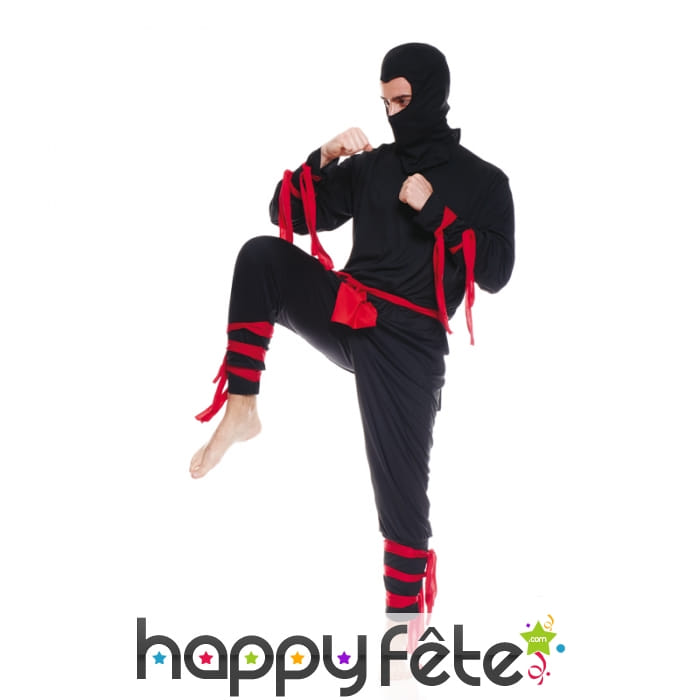 Costume de ninja noir pour adulte