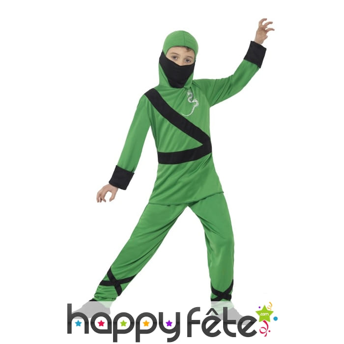 Costume de ninja vert pour enfant