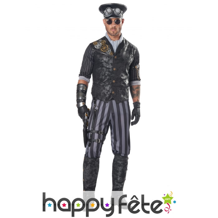 Costume d'officier steampunk pour daulte