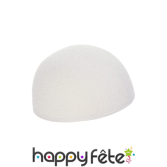 Calot de pierrot blanc sans pompon