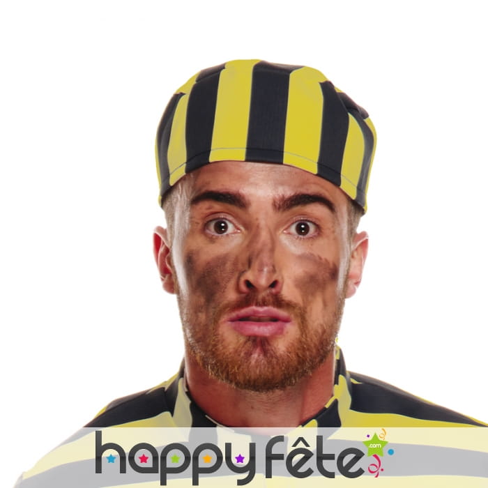 Calot de prisonnier noir et jaune