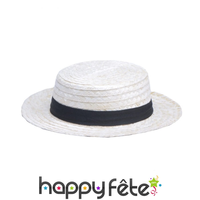 Canotier de paille naturelle