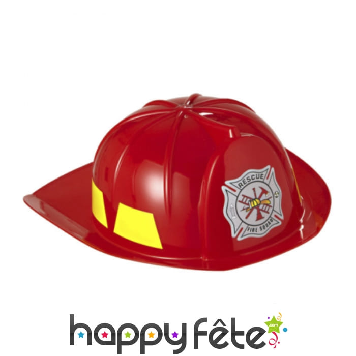 Casque de pompier rouge pour enfant
