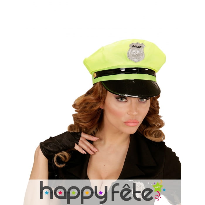 Casquette de police jaune