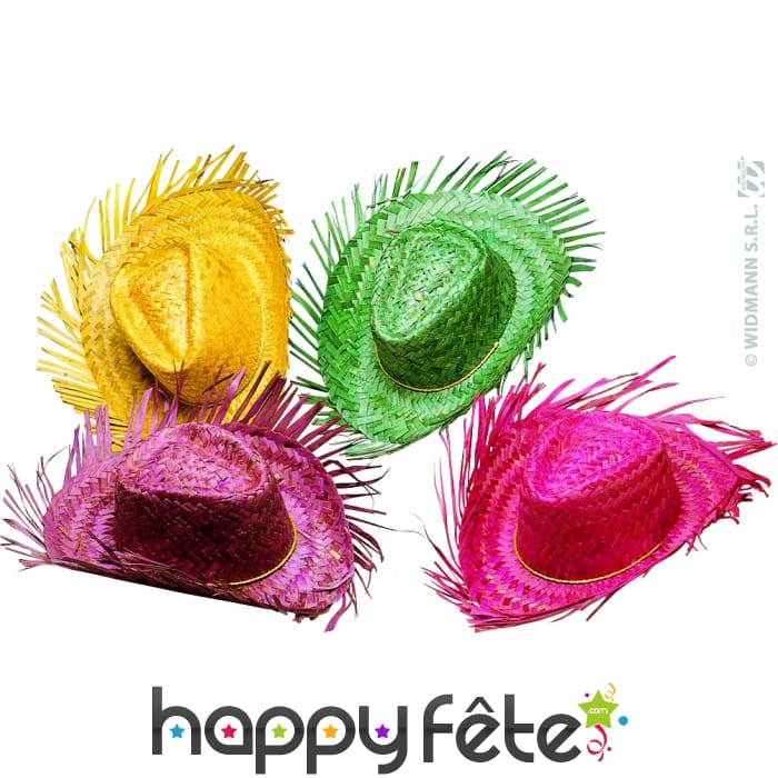 Chapeau de paille avec frange