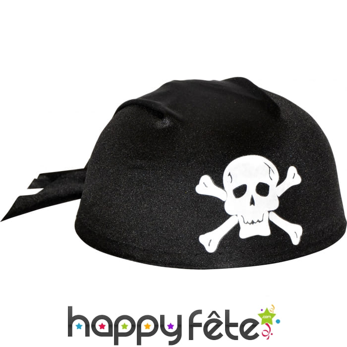 Coiffe de pirate avec tête de mort