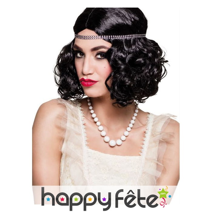 Collier de perles nacrées blanches, 48cm