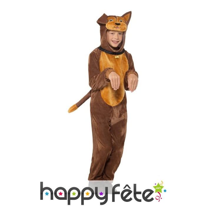 Combinaison de petit chien marron pour enfant